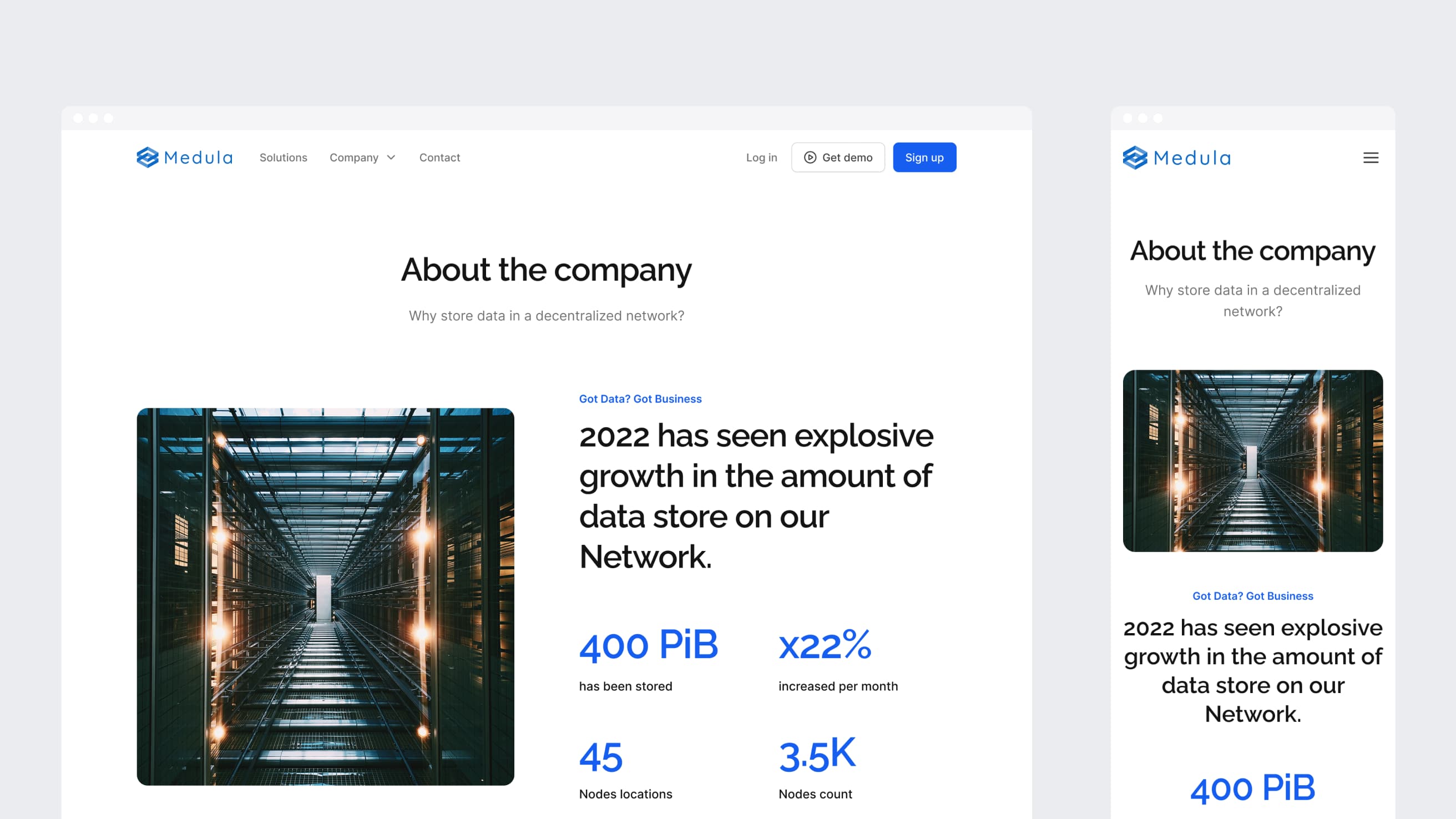 Cold Storage UX/UI & Webflow Design responsive design