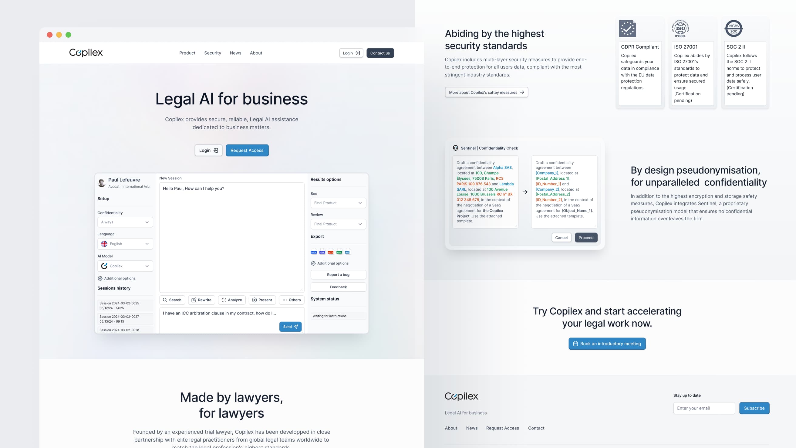 Web Design & Dashboard UI for Legal AI SaaS, built by Max Performance