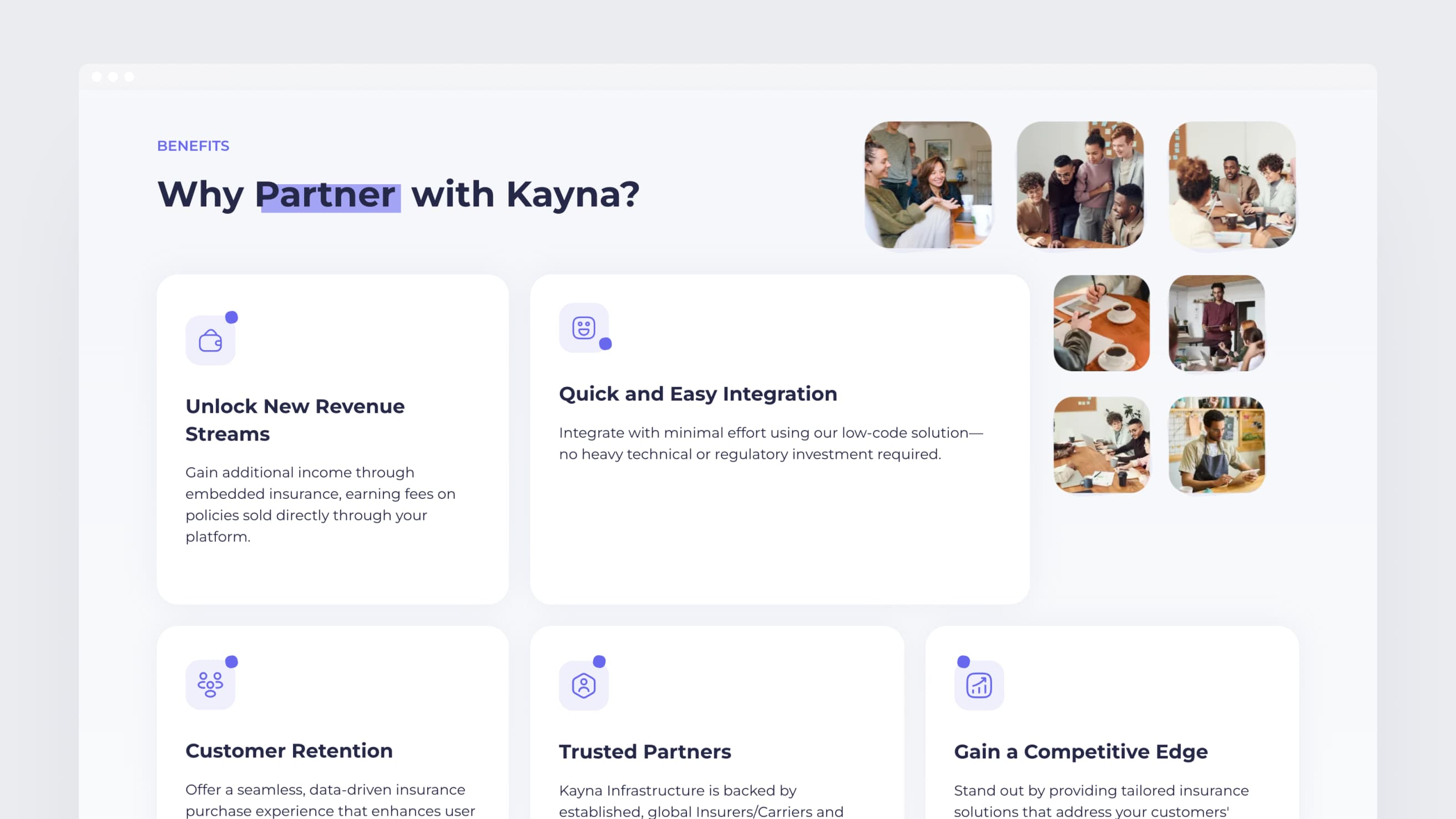 SaaS Web Development for Embedded Insurance Platform full page design