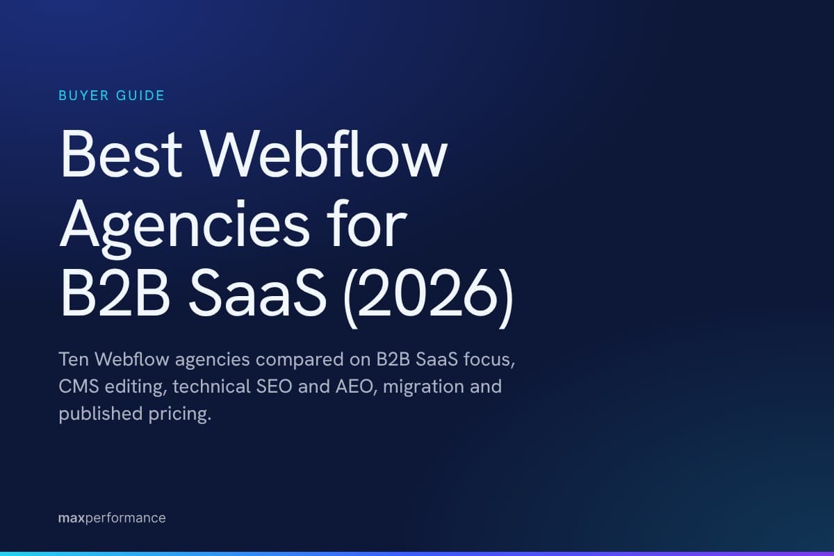 Best Webflow Agencies for B2B SaaS (2026)