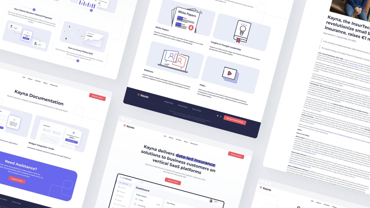 B2B SaaS web design case study for SaaS Web Development for Embedded Insurance Platform